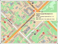 г. Мытищи - изображение адресной карты города Мытищи